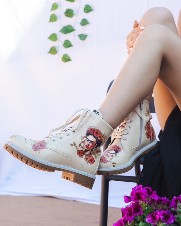 mumka-Calzado-mujer-Botas de Frida Kahlo A Quien Mejor Conozco