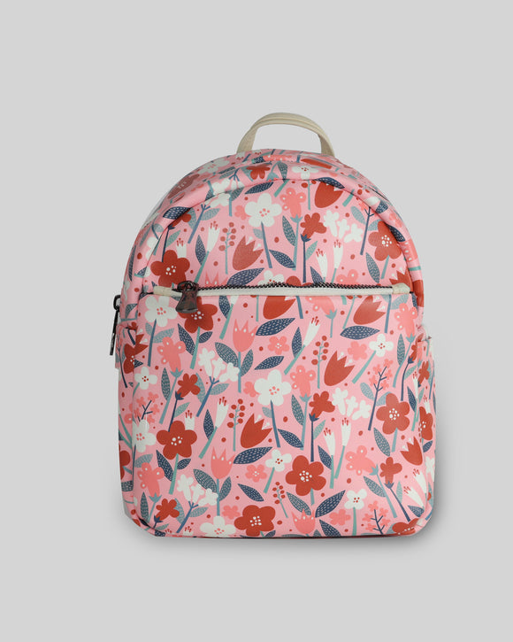 mumka-Bolso-mujer-Mochila Mini Jardin Rosa